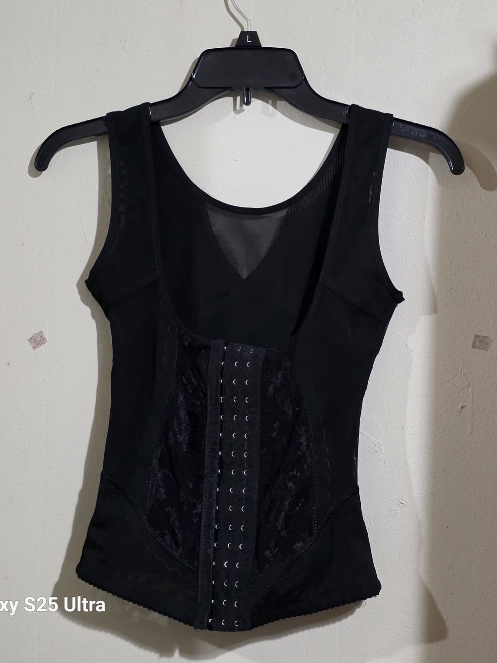 Black Front-Closure Waist Sculpting Shapewear Vest Us3d Size L